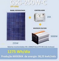 Kit painel solar instalado